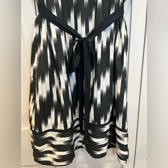 VOLCOM 👗Women’s Casual Cotton Midi Tie Back  Dress Blk/Wt Sz(L)(Buy Now Only) - Picture 6 of 8